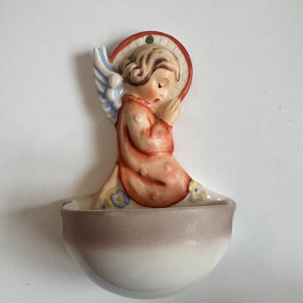 Goebel Hummel Angel at Prayer Holy Water Font 91B TMK-6 West Germany Vintage 80s